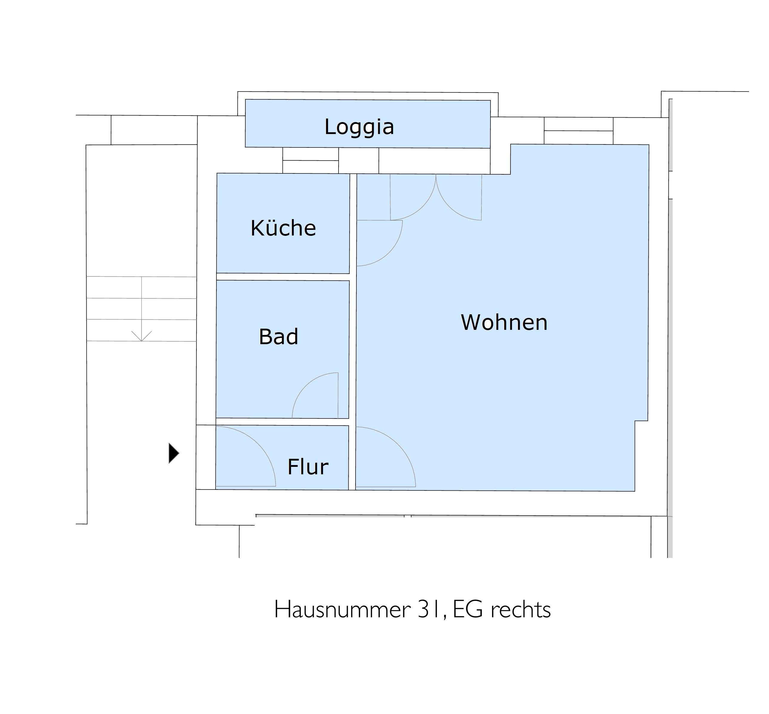 Grundriss Hochstraße 31, EG, rechts